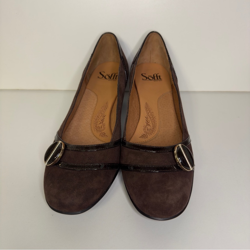 Sofft Women's Dark Brown Flats with Buckle